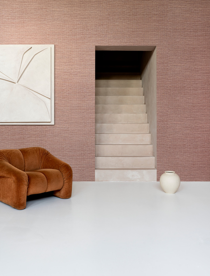 Arte International Tapete Sombra in Nutmeg mit den Farben Pink und Braun - Bild 1