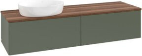 V&B Antao Waschtischunterschrank ohne Frontstruktur, Wandmontage, Farbe: Grau-Grün, B: 160 cm, T: 50 cm - Bild 1
