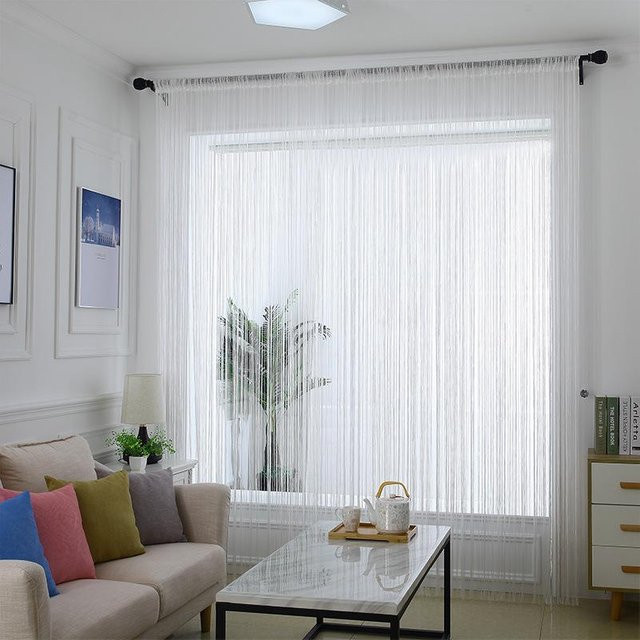 Big S Home Decor Fadenvorhang als Sichtschutz und Raumteiler aus Polyester in Weiß, B/H: 300 x 300 cm - Bild 1