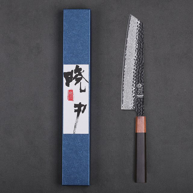 TURWHO Kiritsuke Kochmesser aus Damaststahl und VG10, handgeschmiedetes Profi-Küchenmesser für Fleisch und Gemüse, 20,83 cm - Bild 1