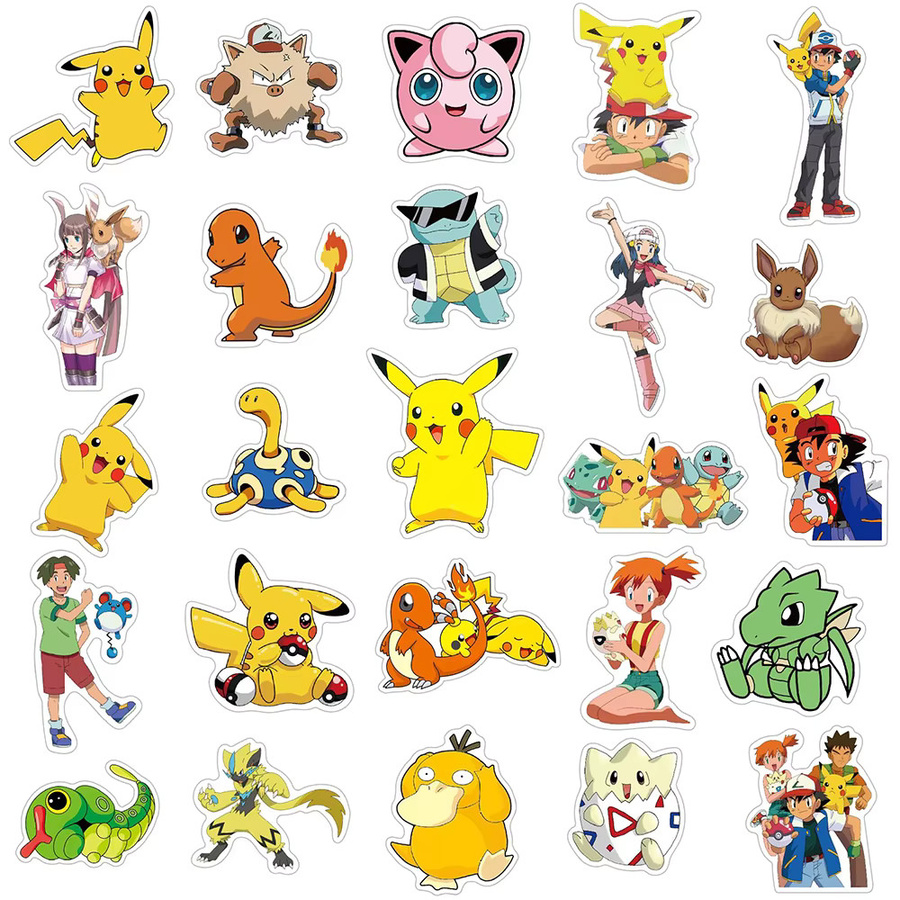 TAKARA TOMY Pokemon Pikachu Graffiti Aufkleber, 10/30/50 Stück - Bild 2