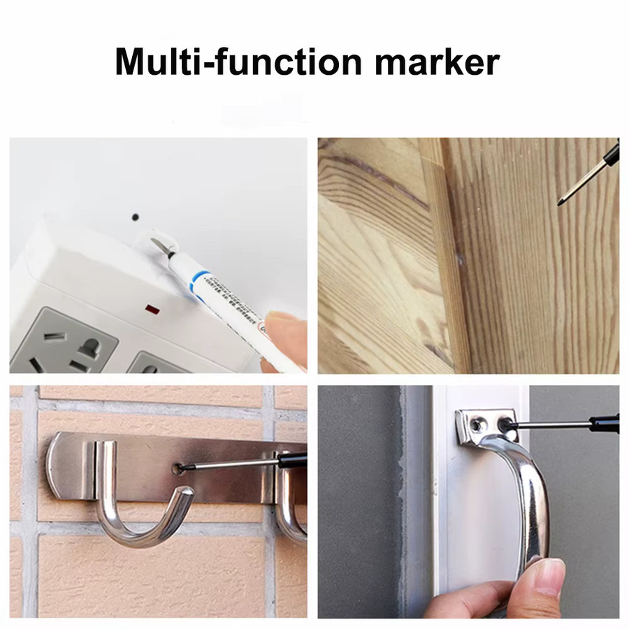 6er Set Lochmarker mit langer Spitze und 20 mm Tiefe in Grün für Metall, Holz und Bad zur präzisen Perforation und Dekoration - Bild 3