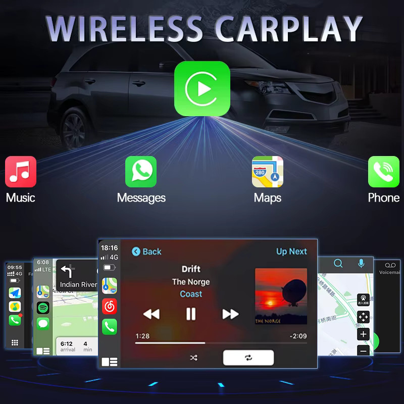 Sazy Auto Sinairyu Apple CarPlay und Android Auto Drahtloses Modul für Jeep Grand Cherokee XJ KL Wrangler Compass Commander - Bild 2