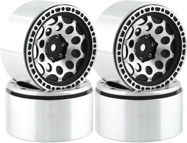 TOMTOP JMS Beadlock-Felgen, 4-teiliges Set, silber, 2,2 Zoll - Bild 1