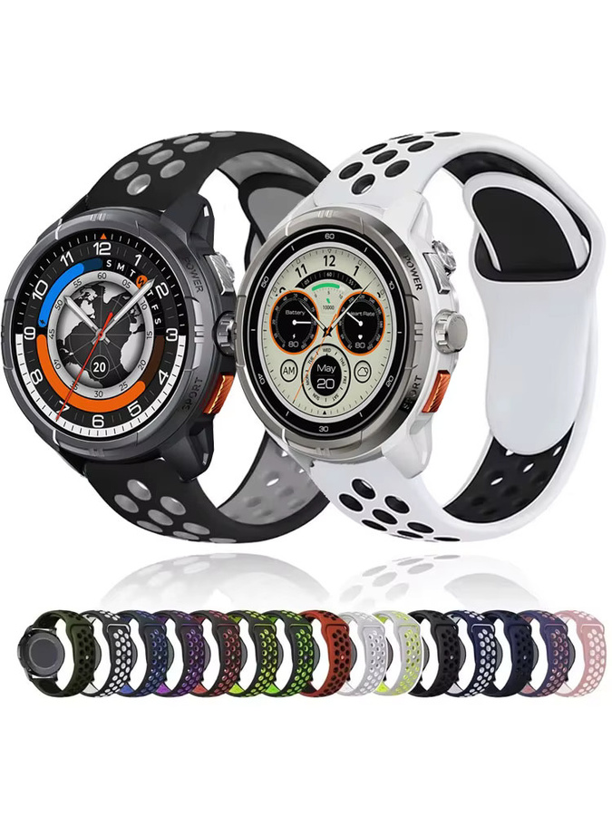 jansin Uhrenarmband Silikon, 20 22mm, Schwarz, Unisex - Bild 5