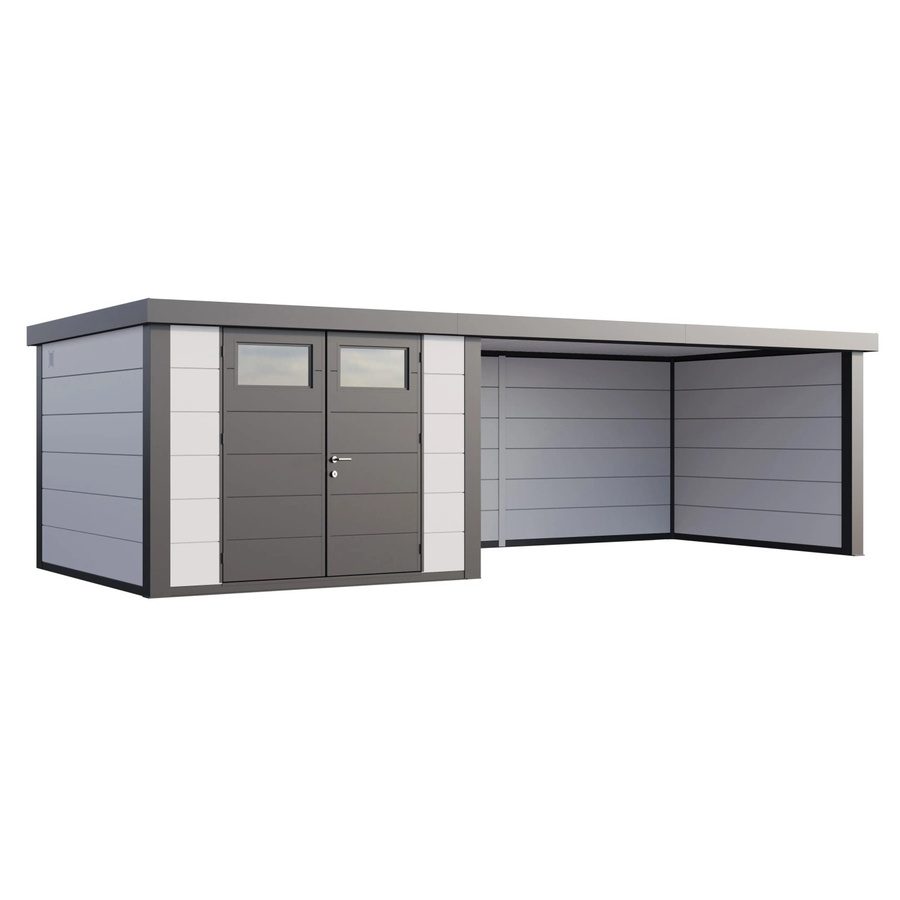 Telluria Gerätehaus Classico mit Lounge XL Rechts in Weiß, B/H/T: 782 x 219 x 318 cm - Bild 2