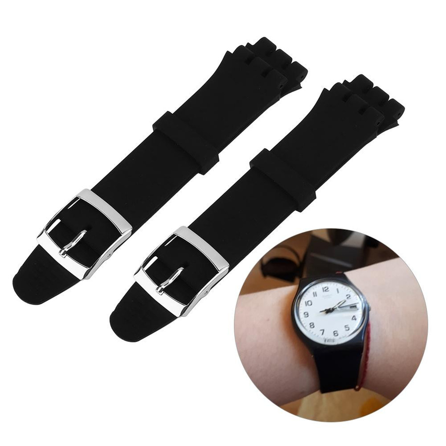 Uhrenarmband Silikon, 17mm, 19mm, 2 Stück - Bild 3