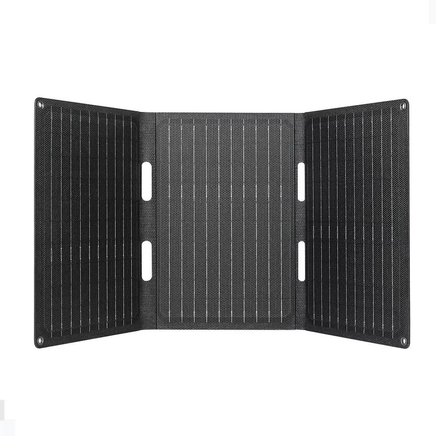 luxuglow Faltbares Solarpanel 60 W mit 4 Anschlüssen, IP65 ETFE, Tragbares Solarpanel für Handy und Laptop, ideal für Camping und Wandern - Bild 2