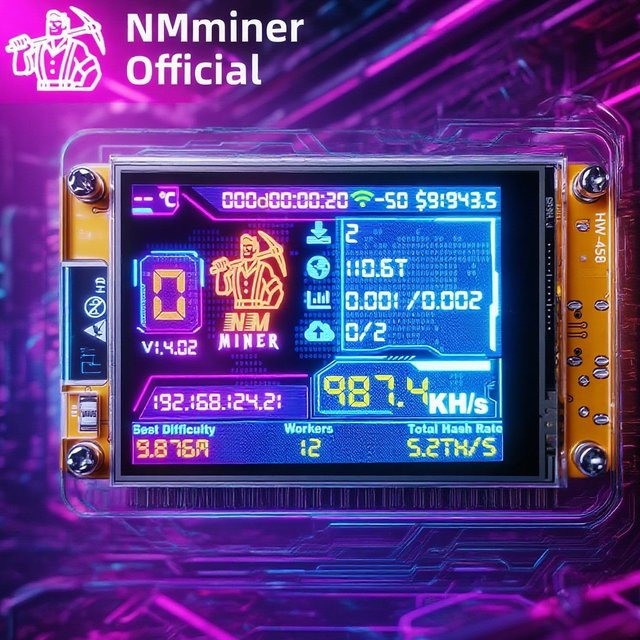 NMMiner NerdMiner V2 Lucky Miner mit 2,8 Zoll Smart Display, ESP32-2432S028R, Bitcoin Solo Lottery Crypto Miner, Multicolor - Bild 1