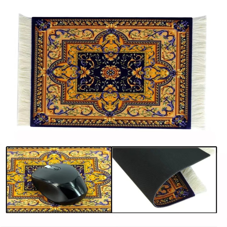 Mairuige Mauspad im Retro-Stil mit Blumenmuster, rutschfestes Computerpad aus Gummi, Multicolour - Bild 4