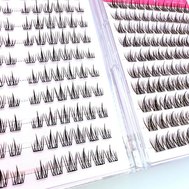 Selbstklebende Wimperncluster, natürlich, Unisex - Bild 1