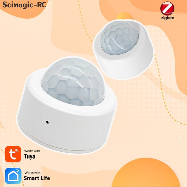 Scimagic-RC Zigbee PIR Bewegungsmelder für Tuya SmartLife, Infrarot-Sensor zur Einbrucherkennung in Weiß - Bild 1
