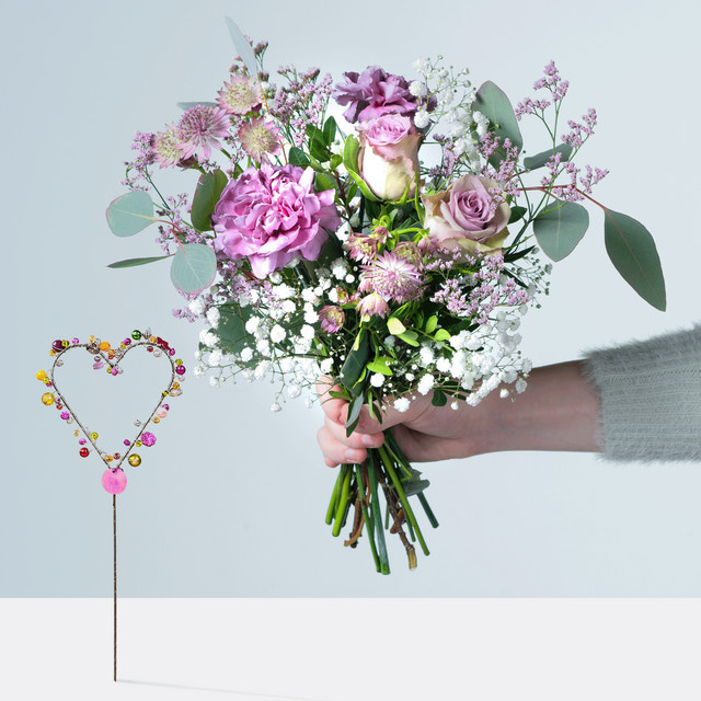 BLUME2000 Perlen-Herz-Stecker heart-shaped multicolour - Bild 1