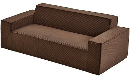 VEVOR Modernes Cordsofa in Braun mit tiefen Sitzen und breiten Armlehnen, Breite: 211 cm - Bild 1
