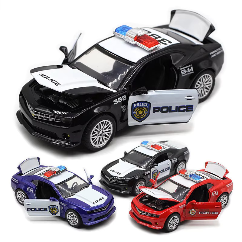 MINI AUTO Camaro Sportwagen, Modellauto, 1:32, Metall, Polizei, Feuerwehr - Bild 3
