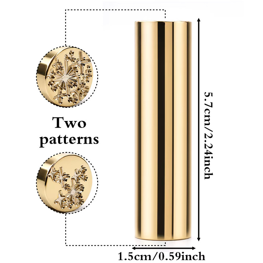 Zweiseitiger Wachssiegel-Stempel mit 15 mm Durchmesser für Hochzeitseinladungen, Scrapbook und Handwerk - Bild 3