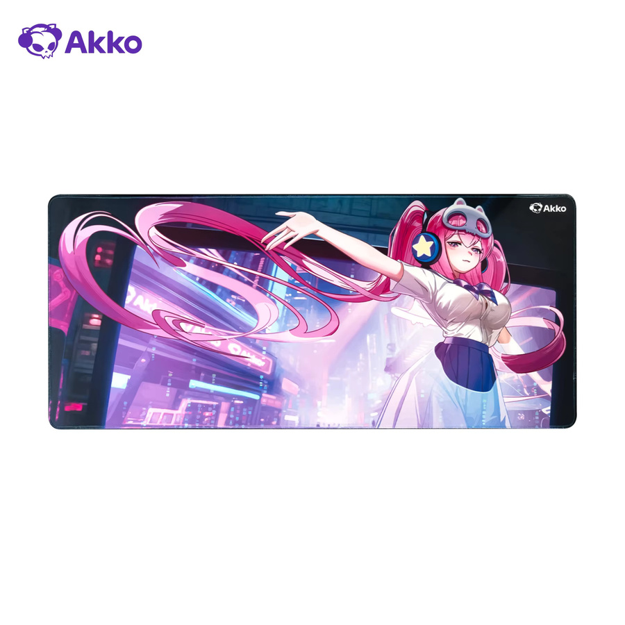 Akko Lulu Liu Mauspad Multicolour, große Schreibtischunterlage aus Gummi mit verstärkten Kanten, B/T: 90 x 40 cm - Bild 2