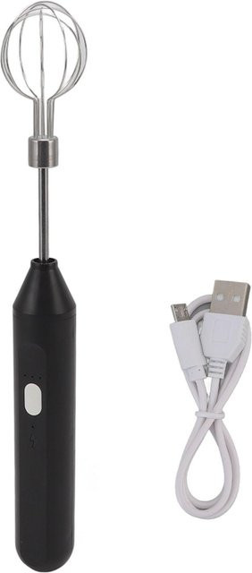 TOMTOP JMS Elektrischer Handmixer und batteriebetriebener Milchaufschäumer in Schwarz mit drei Geschwindigkeiten aus Edelstahl und Kunststoff - Bild 1