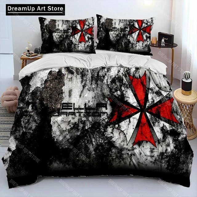Resident Evil Bettwäscheset Lodestar mit 3D-Grafik, Bettbezug und Kissenbezug, Schwarz, B/H: 135 x 200 cm - Bild 1