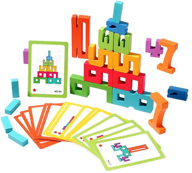 Holzzahlen-Bausteine Montessori, Lernspielzeug, ab 3 Jahre - Bild 1