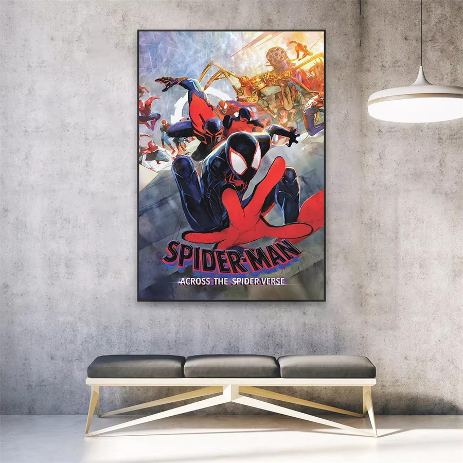 Rahmenloser Leinwanddruck Spider-Man: Across the Spider-Verse Superheld Poster von Kayou in Multicolour - Bild 2