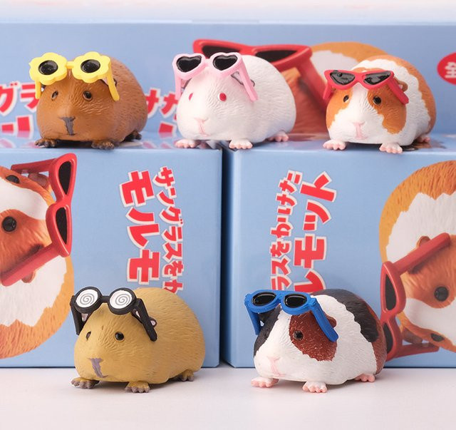 Re-ment Meerschweinchen mit Sonnenbrille, Mini-Figur, Einzelfigur - Bild 1