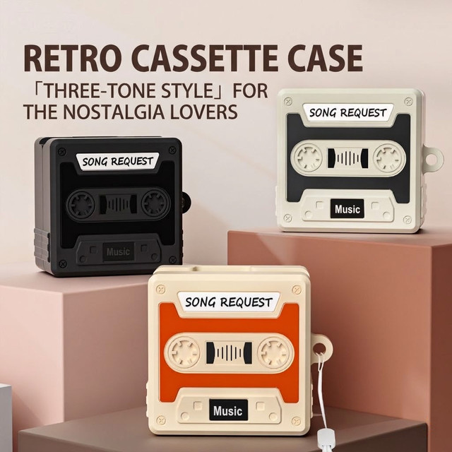 Retro-Schlüsselanhänger-Hülle aus Flüssigsilikon für Samsung Galaxy Buds 4 und Buds 4 Pro in Grau - Bild 1