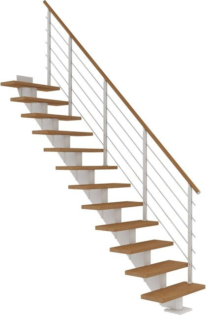 Dolle Mittelholmtreppe Hamburg Eiche Gerade Breite: 85 cm, Höhe: bis 301 cm - Bild 1