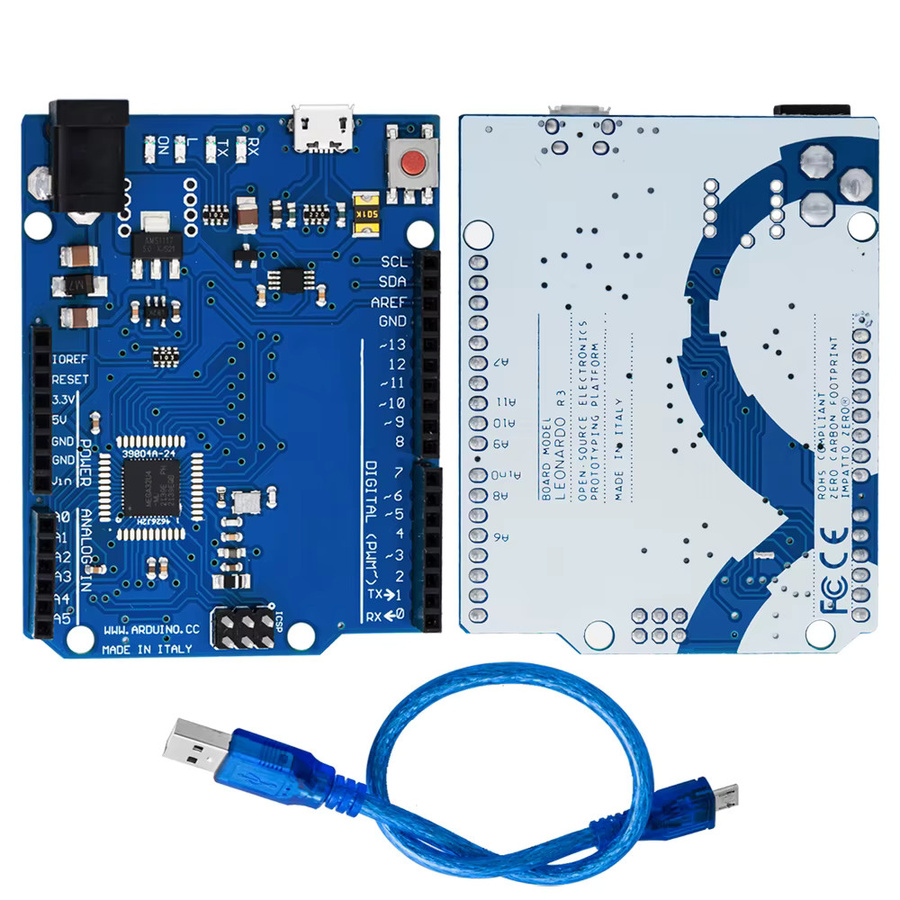 Leonardo R3 Mikrocontroller ATmega32U4 Entwicklungsboard mit USB-C Kabel für Arduino DIY Starter Kits in Blau - Bild 5
