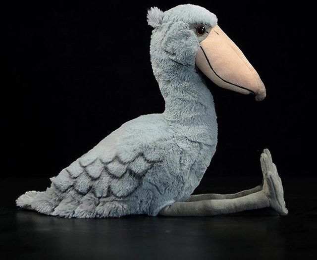 Schuhschnabel-Stofftier, Walzkopfstorch, Plüschtier, Grau, 45cm - Bild 1