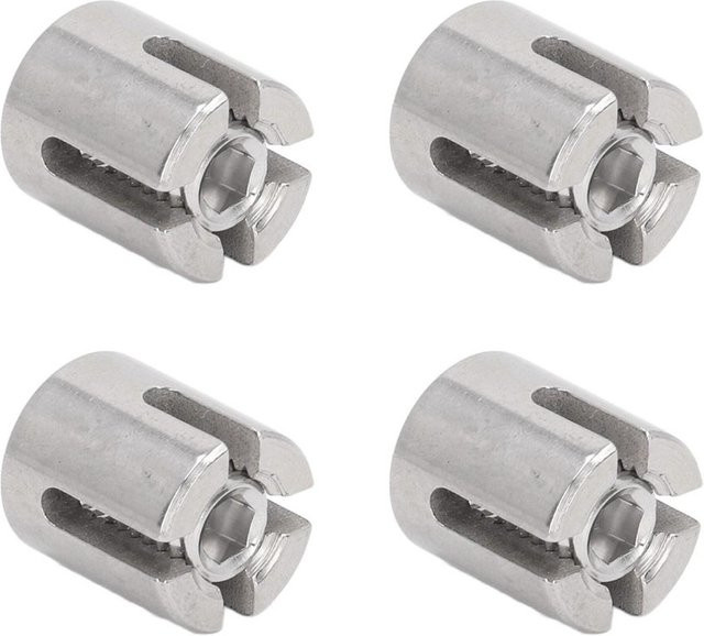 10 Stück Kreuz-Drahtseilklemmen M10 aus Edelstahl für Kabelgeländer, Farbe: Silber/Weiß - Bild 1