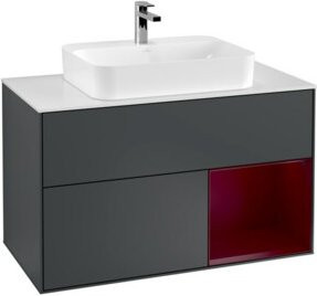 V&B Waschtischunterschrank Finion 100 Wandbeleuchtung in Weiß lackiert - Bild 1