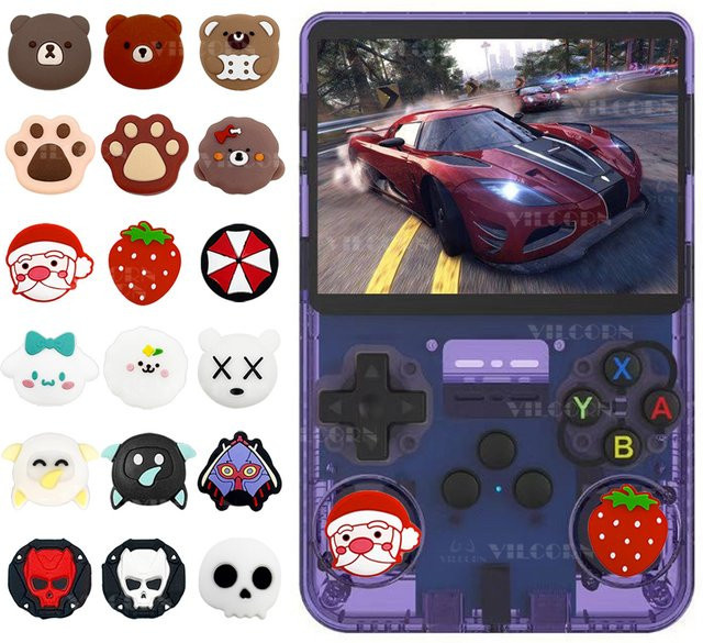VILCORN Joystick Abdeckung für R36S und RG35XX H, Joy Con Daumen Grip Schutz Kappe, Multicolour - Bild 1