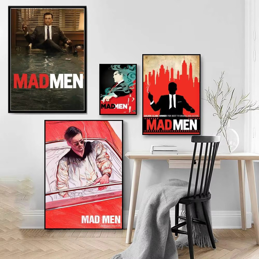 M-Mad M-Men Film Poster Leinwanddruck Modernes Wandbild für Wohnzimmer und Schlafzimmer Multicolour - Bild 2