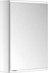 Keuco Spiegelschrank Royal Modular 2.0 mit 1 Drehtür, LED-Beleuchtung und Kristall-Doppelspiegel, B/H/T: 50 x 70 x 16 cm, Weiß/Silber - Bild 1
