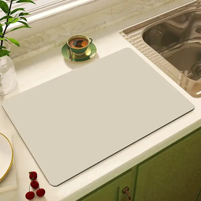 VIKAMA Küchen-Absorbiermatte mit Tierprint, rutschfeste und schnelltrocknende Geschirrmatte in einfarbigem Design - Bild 2