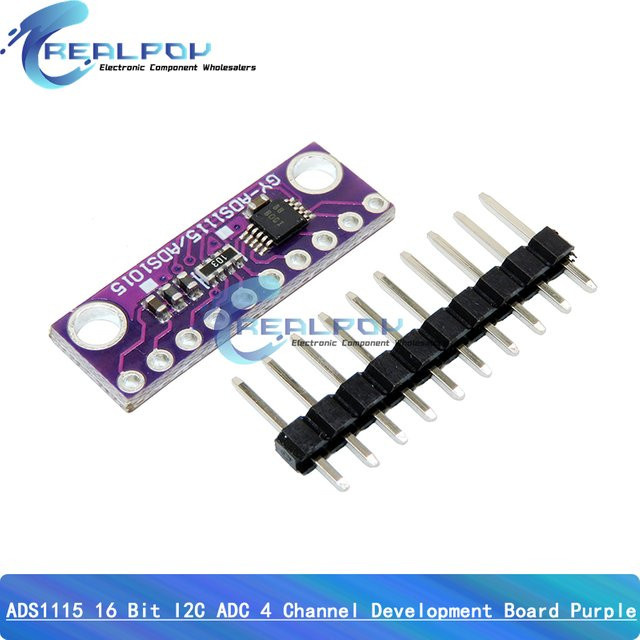 REALPOY ADS1115 ADC Modul 16 Bit Verstärkerplatine mit 4 Kanälen und Pro Gain für Arduino I2C IIC in Lila - Bild 1