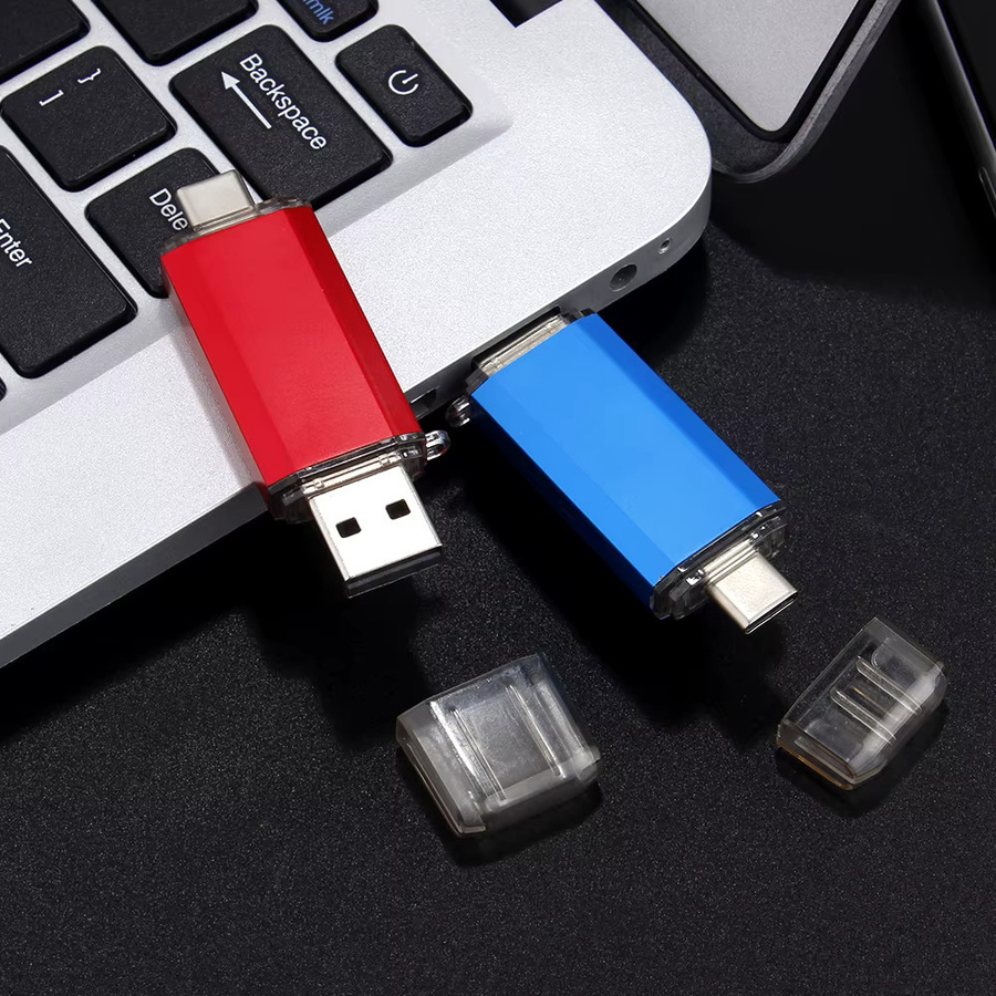 JASTER 2-in-1 OTG USB-C USB-Stick in Schwarz mit 64GB oder 128GB Kapazität - Bild 2