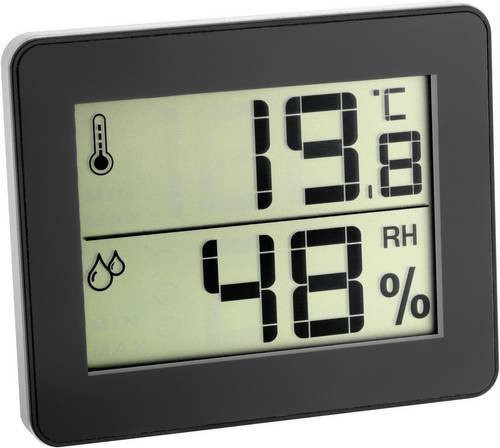 TFA Dostmann Thermo-Hygrometer in Schwarz und Silber - Bild 1