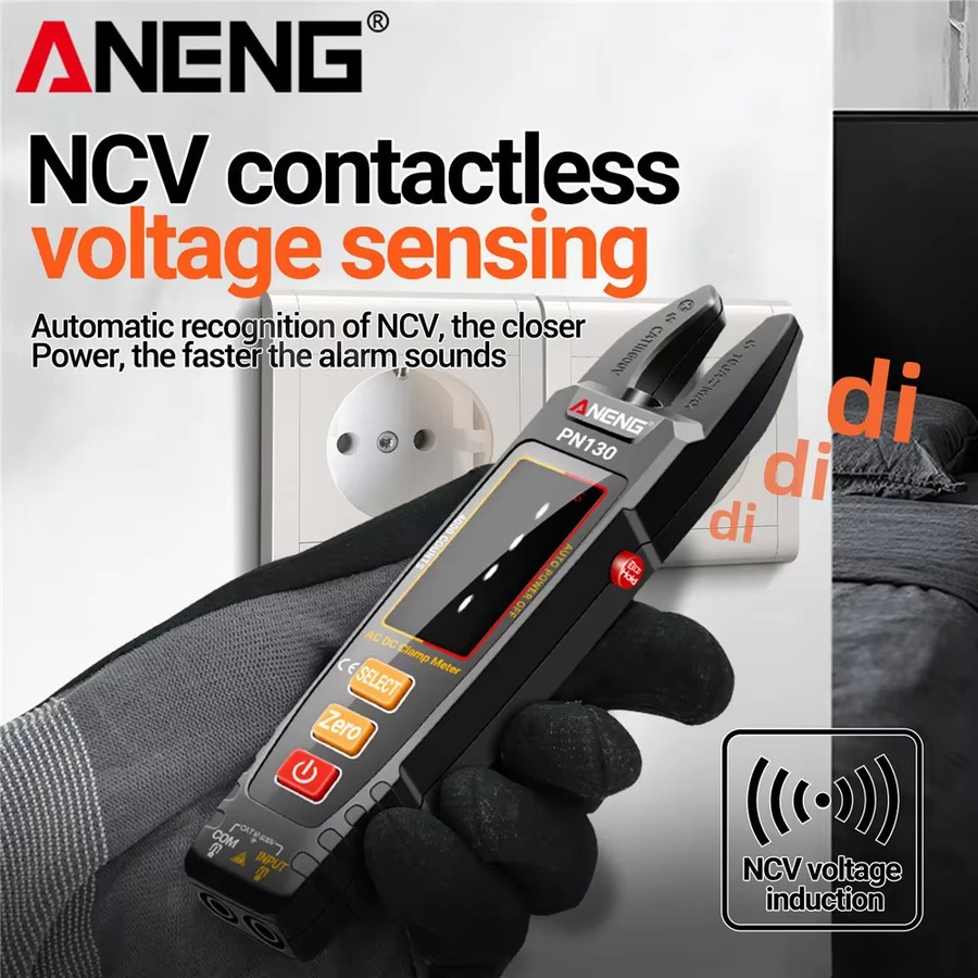 ANENG PN130 PN129 Intelligentes Digitales Zangenmessgerät in Schwarz für AC/DC Spannung, Strom, Kapazität und Widerstand - Bild 2