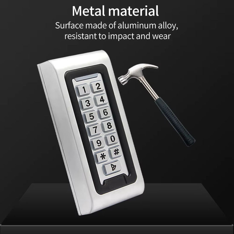 LUCKING DOOR WLAN Smart Türschloss mit Tuya App-Steuerung, IP68 Wasserdichtes Outdoor Zugangskontrollsystem aus Metall mit Tastatur und RFID, Farbe: Silber - Bild 2
