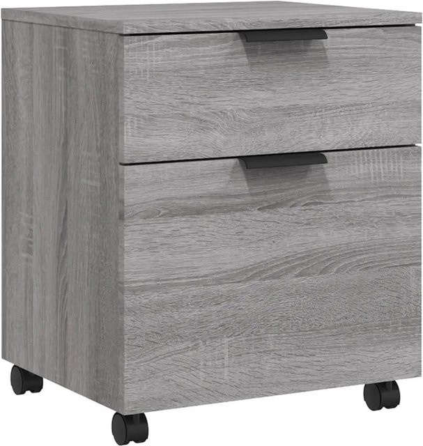DELUKE Rollcontainer MOSAB Rollbar in Sonoma Grau, kleiner Schubladenschrank mit Rollen für Büro und Schlafzimmer, B/T/H: 45 x 38 x 54 cm - Bild 1