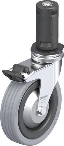 Blickle Lenkrolle LRA-VPA 100K-FI-FA-ER04 mit Feststeller in Schwarz-Grau, Rad-Durchmesser: 100 mm, Tragfähigkeit: 70 kg - Bild 1