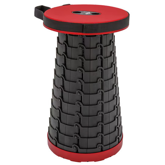 Teleskop-Hocker in Rot/Schwarz - Bild 2