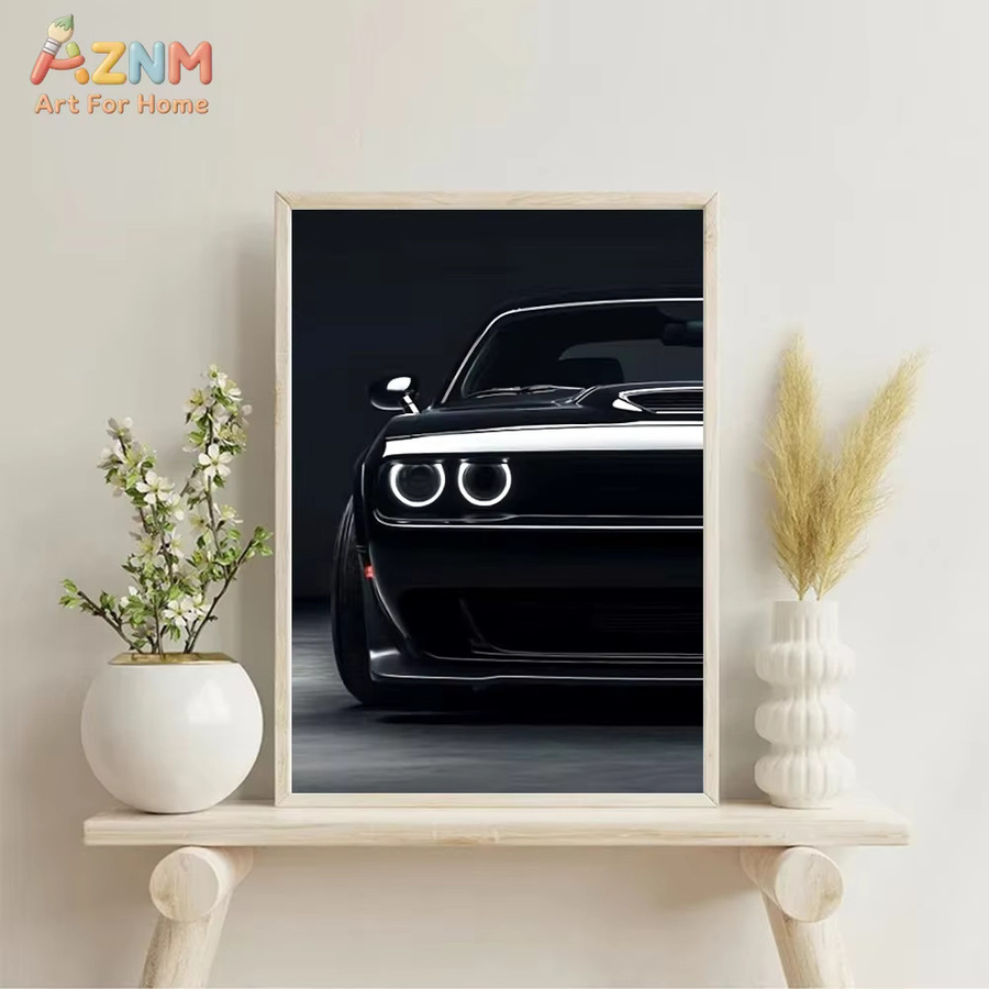 Rastar Dodge Challenger SRT Hellcat Redeye Poster Selbstklebender Wasserfester Papieraufkleber in Schwarz - Bild 6