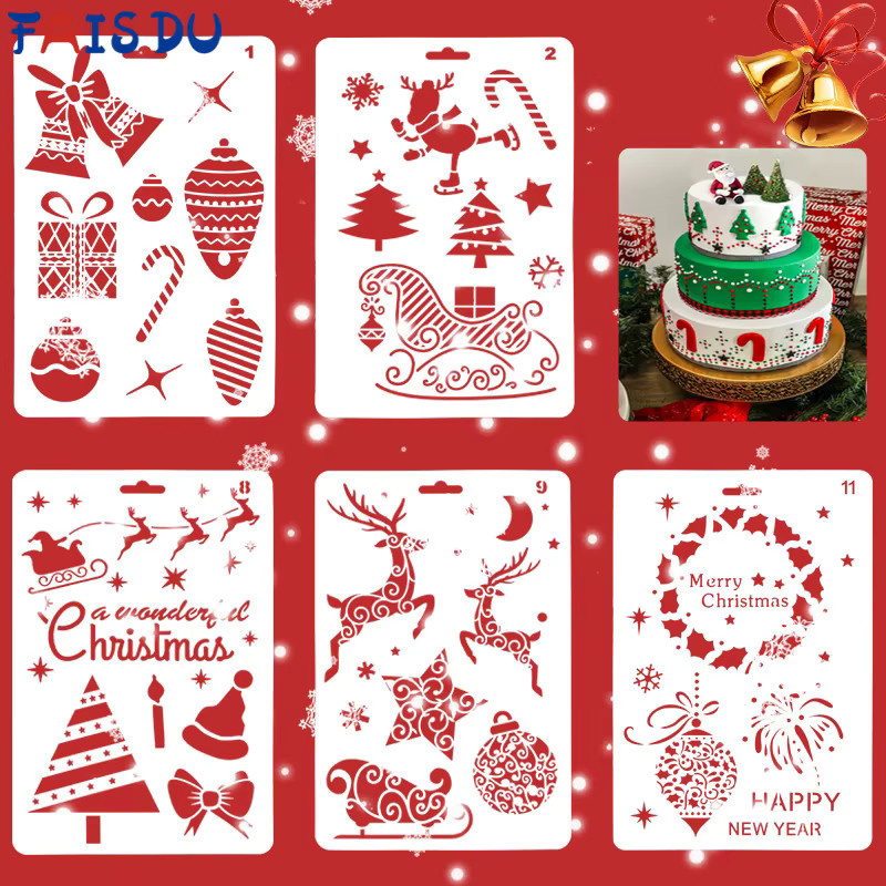 FAIS DU Weihnachtliche Kuchenschablone mit Tierdruck für DIY Backdekorationen und Handwerk - Bild 5