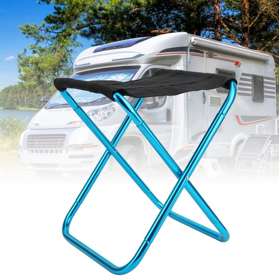 Fishine Blauer Outdoor Mini Faltstuhl aus Aluminiumlegierung und Oxford-Tuch für Camping, Angeln und Klettern - Bild 4
