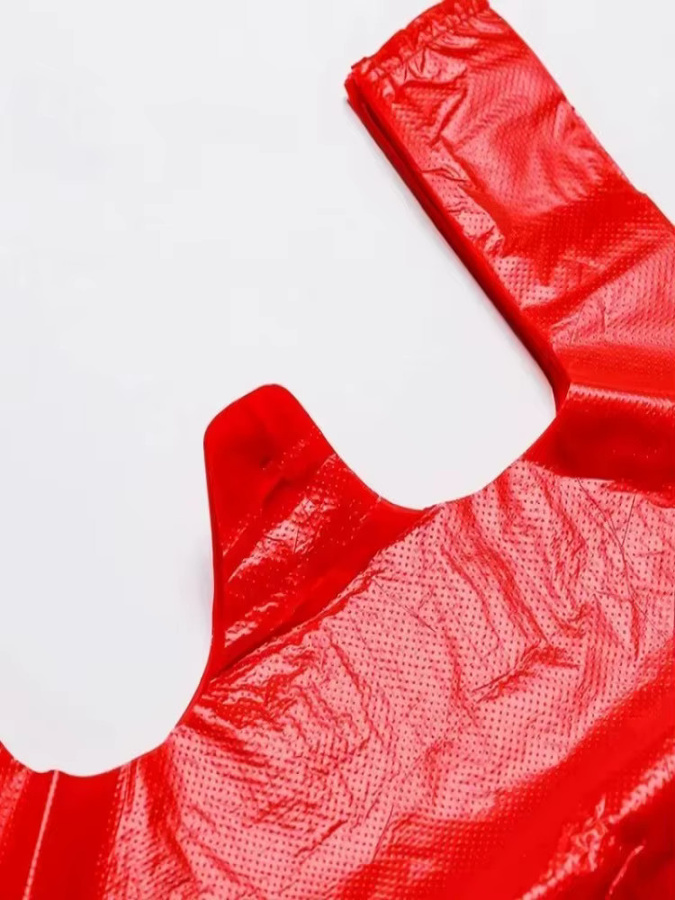 100 Stück rote Einweg Plastiktüten aus Kunststoff für Lebensmittel und den Einzelhandel - Bild 6