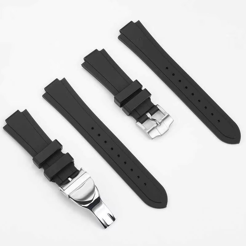 Tudor Uhrenarmband Silikon, schwarz, Herren, 22 * 12 mm - Bild 2