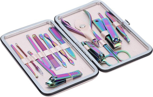 DIYelecs Maniküre-Set, 15-teilig, Edelstahl, Unisex, weiß - Bild 1